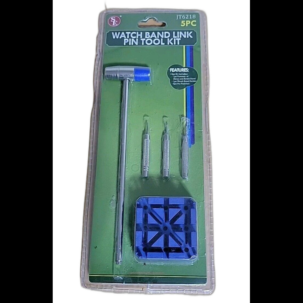 SE 5-Piece Watch Band Repair Link‎ Pin Tool Kit JT6218 NEW!